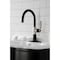 Kingston Brass KSD2236KL Single-Handle Bathroom Faucet with Push Pop-Up, Matte Black/Polished Nickel KSD2236KL - alternate 3
